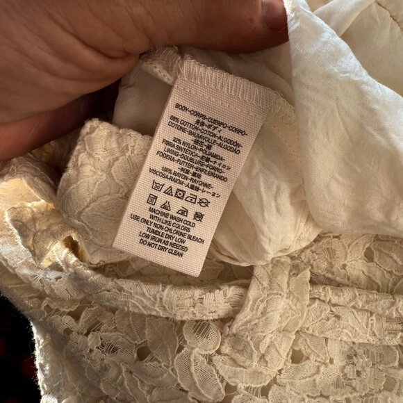 Free people Lace Ivory Womens Shorts With Belt Size 2 - Picture 5 of 10